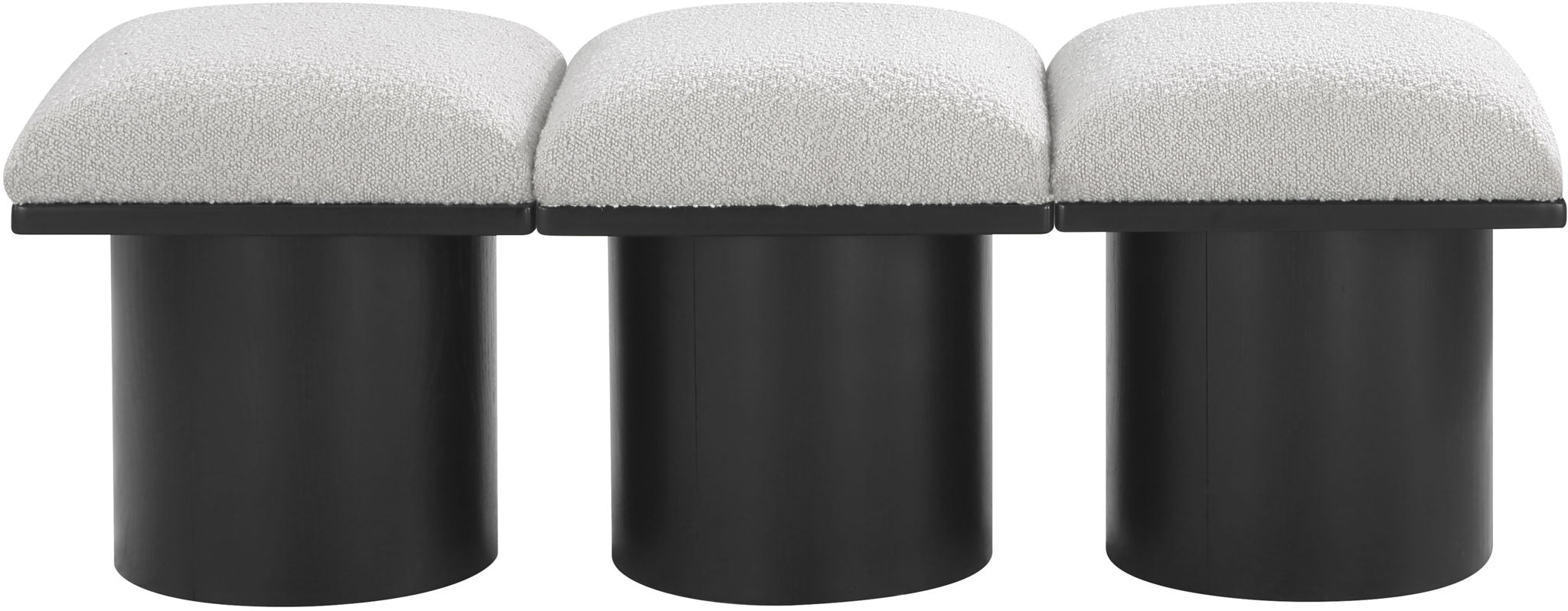 Pavilion - 3 Piece Modular Bench With Black Base