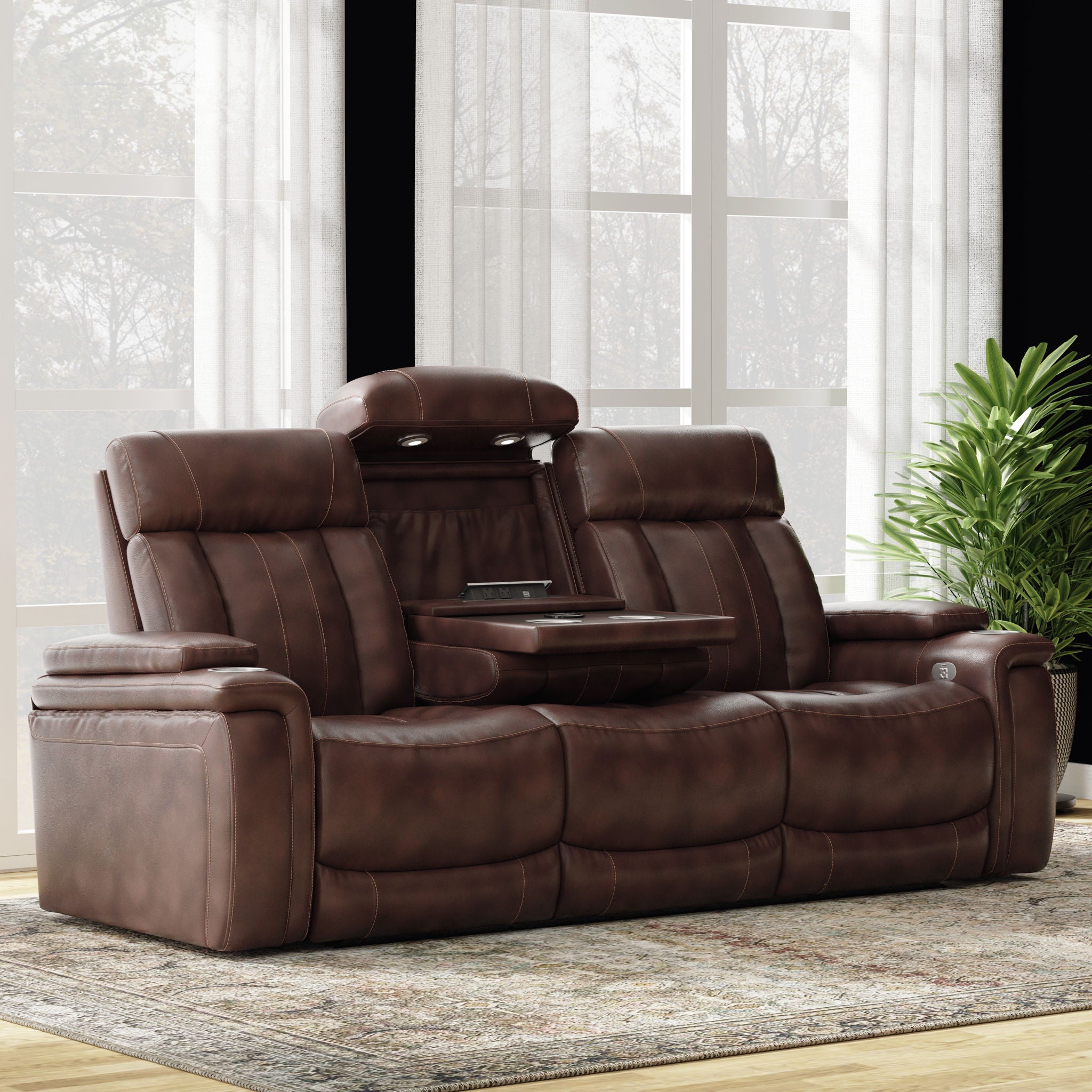 Royce - Power Drop Down Console Sofa - Urban Living Furniture (Los Angeles, CA)