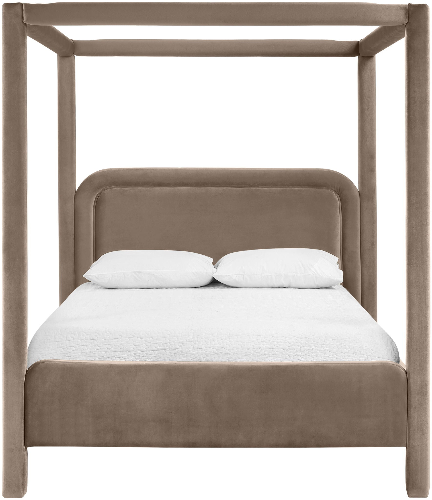 Salina - Velvet Upholstered Bed - Taupe - Urban Living Furniture (Los Angeles, CA)