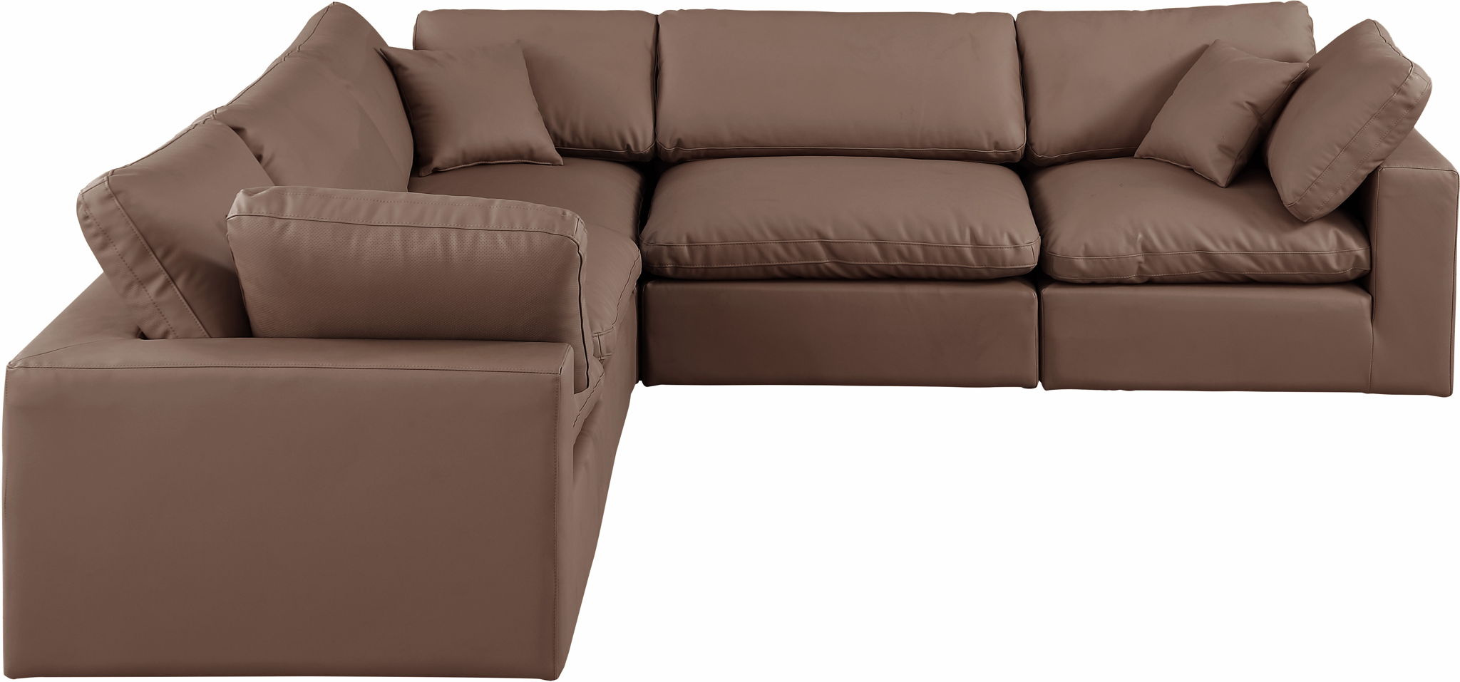 Comfy - 5 Piece Faux Leather Modular Corner Sectional - Urban Living Furniture (Los Angeles, CA)