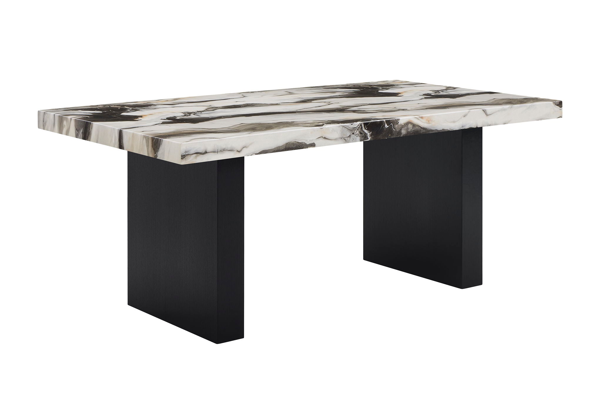 Vega - Faux Marble Dining Table - White / Black - Urban Living Furniture (Los Angeles, CA)