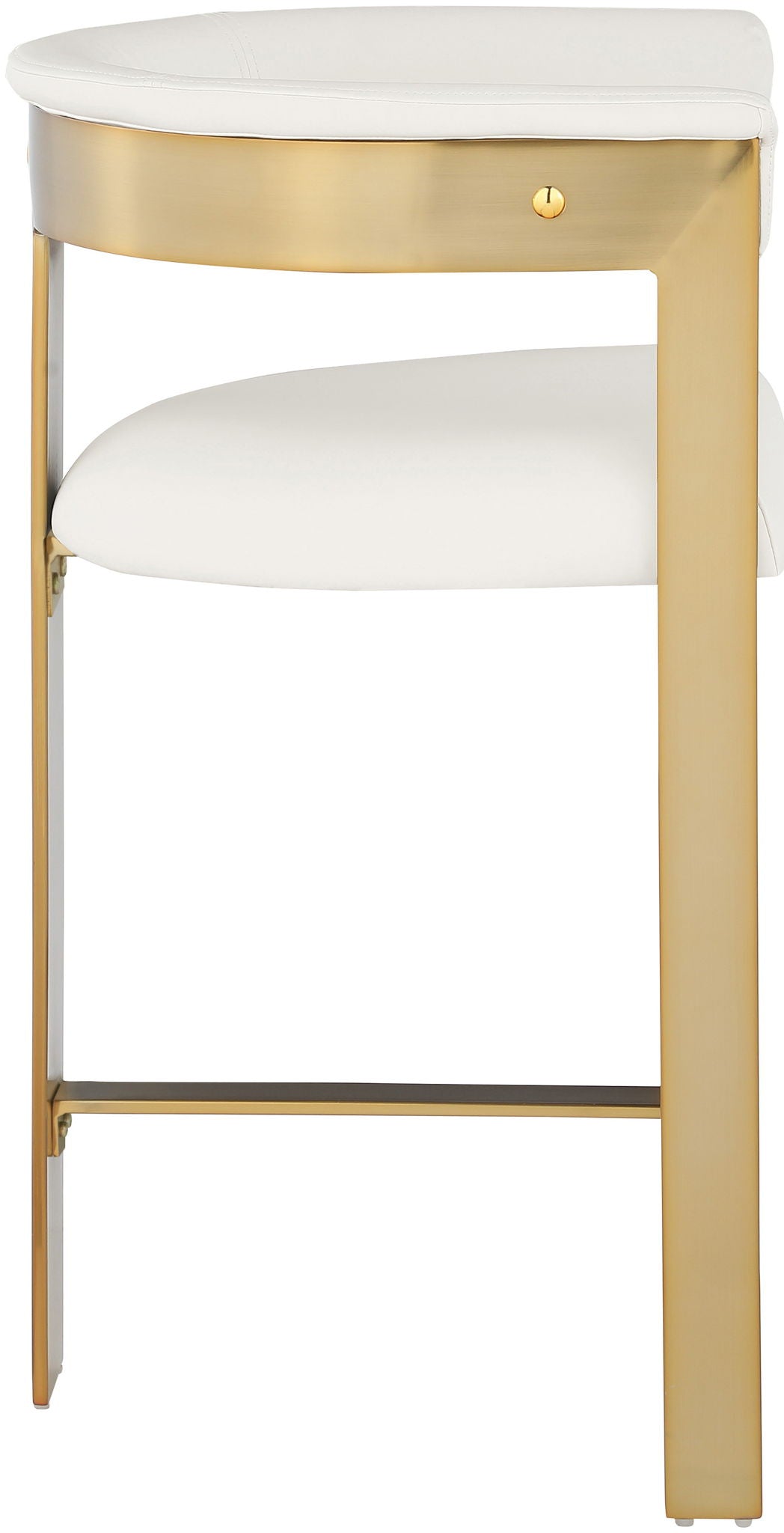 Romeo - Faux Leather Counter Stool With Gold Base (Set of 2) - Urban Living Furniture (Los Angeles, CA)