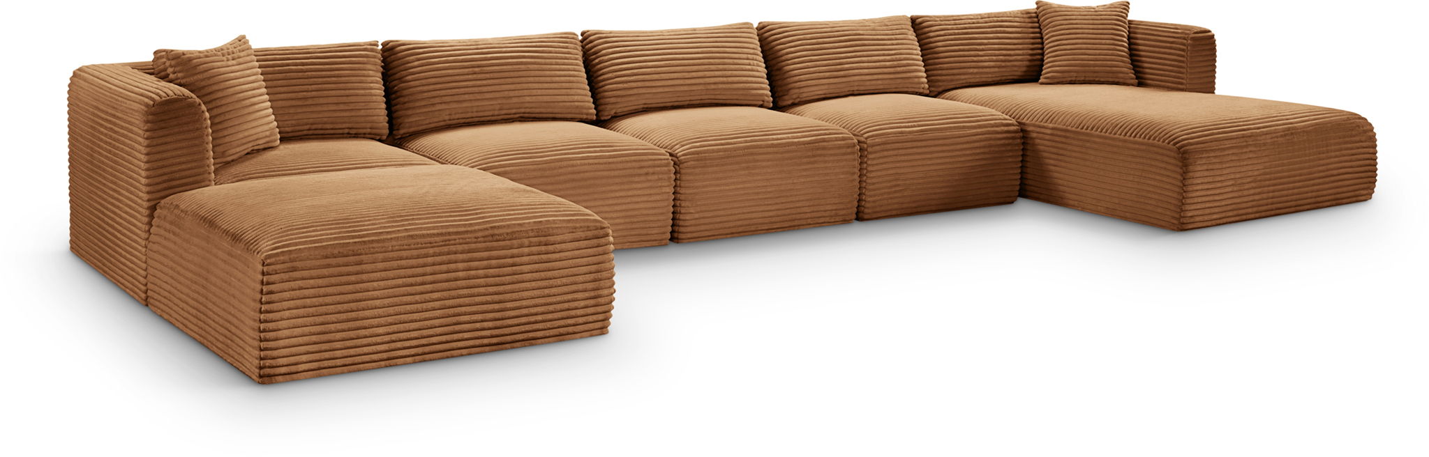 Shaggy - Fabric 6 Piece Modular Sectional With Chaise And Ottoman - Urban Living Furniture (Los Angeles, CA)