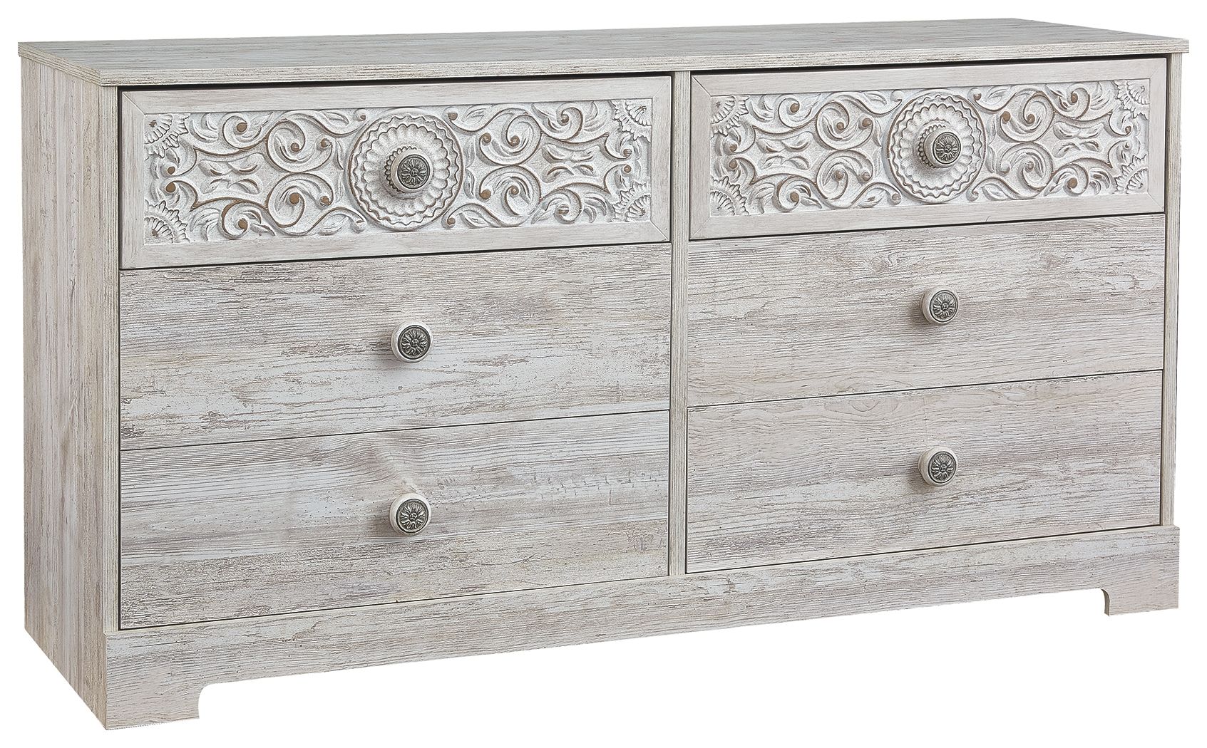 Paxberry - Whitewash - Six Drawer Dresser - Vinyl-Wrapped - Urban Living Furniture (Los Angeles, CA)