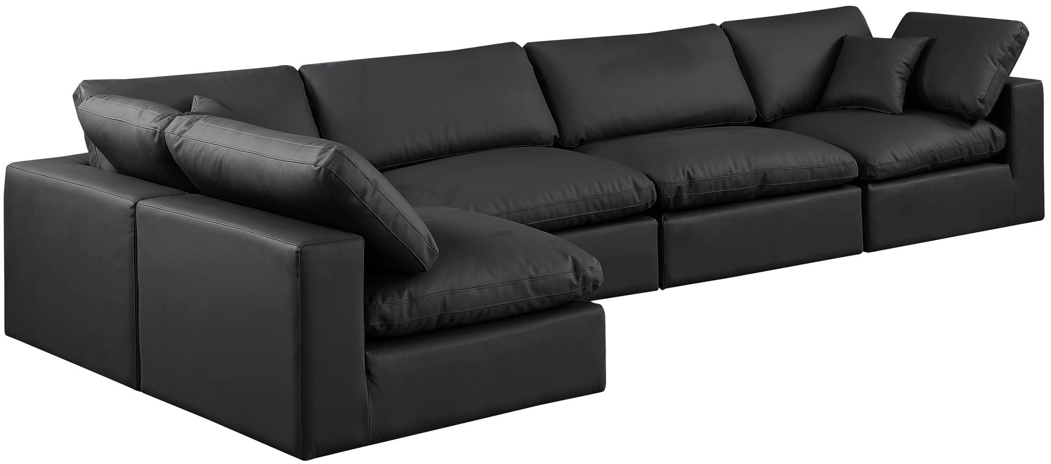 Comfy - 5 Piece Faux Leather Modular Sectional - Urban Living Furniture (Los Angeles, CA)