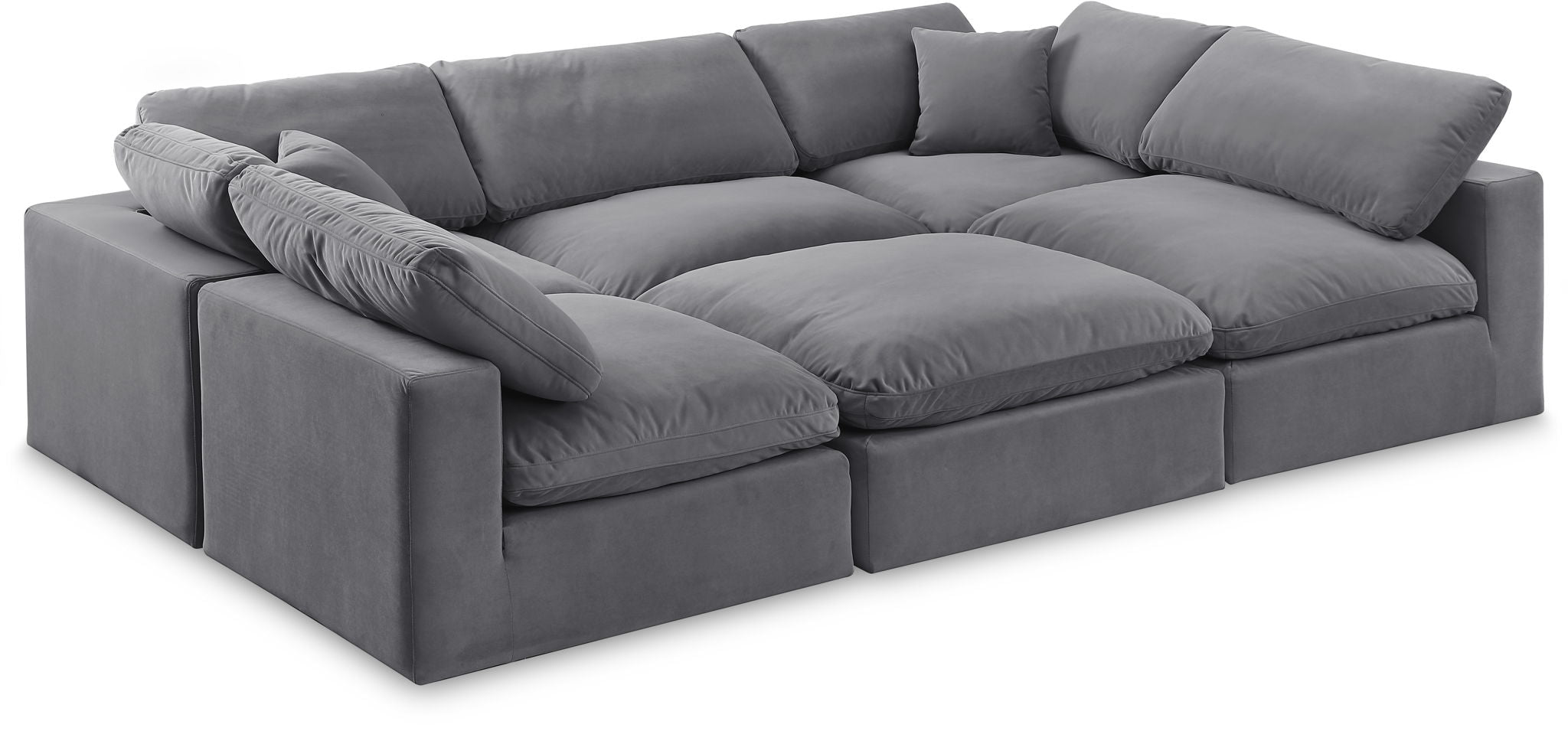 Comfy - 6 Piece Velvet Sectional - Urban Living Furniture (Los Angeles, CA)