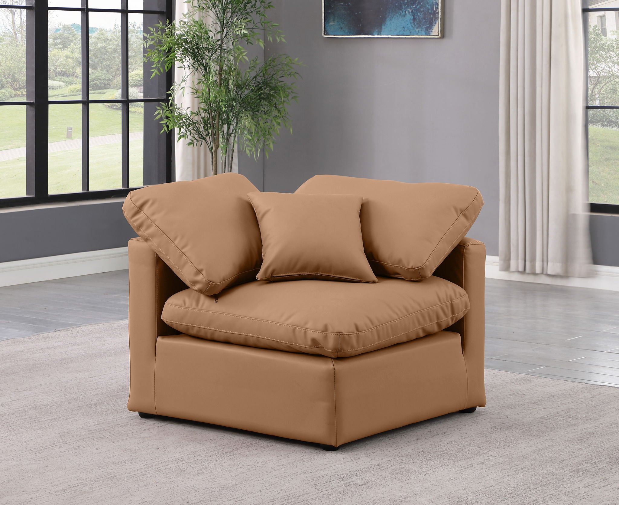 Indulge - Faux Leather Corner Chair - Urban Living Furniture (Los Angeles, CA)