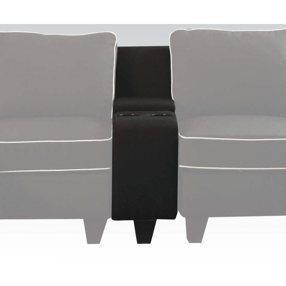 Kelliava - Console With USB - Black Fabric - Urban Living Furniture (Los Angeles, CA)