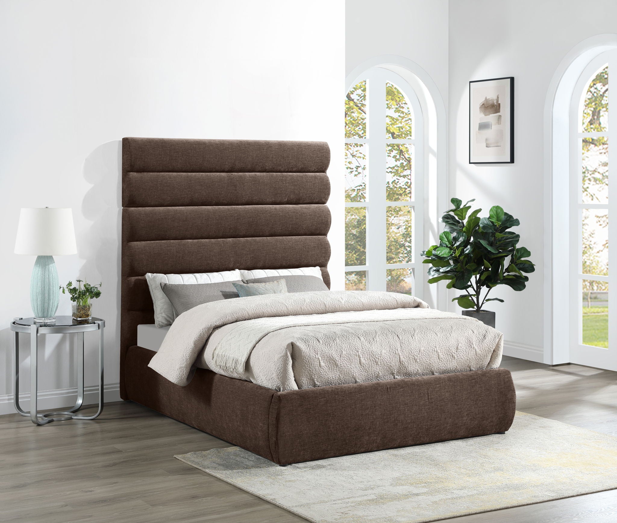 Adam - Chenille Fabric Bed With 70.5" Headboard - Urban Living Furniture (Los Angeles, CA)