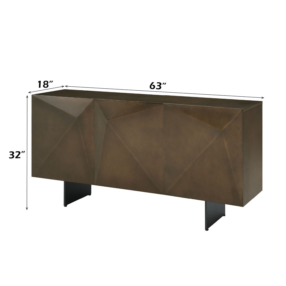Malika - Ceramic Top Server - Copper Cross Brushed - Urban Living Furniture (Los Angeles, CA)
