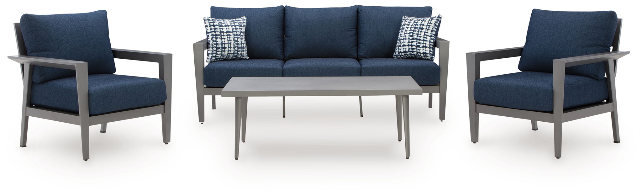 Gali - Gray / Blue - Sofa / Chairs / Table Set (Set of 4) - Urban Living Furniture (Los Angeles, CA)