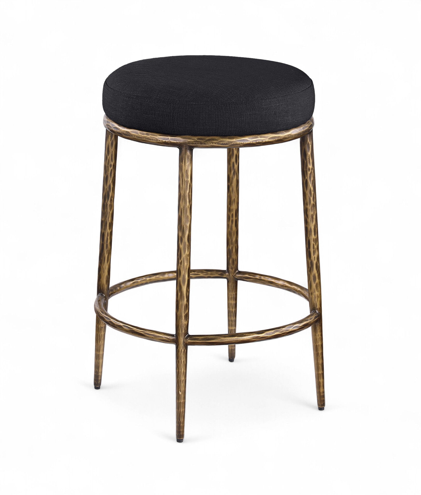 Ferro - Upholstered Backless Counter Stool With Brushed Gold Base - Urban Living Furniture (Los Angeles, CA)
