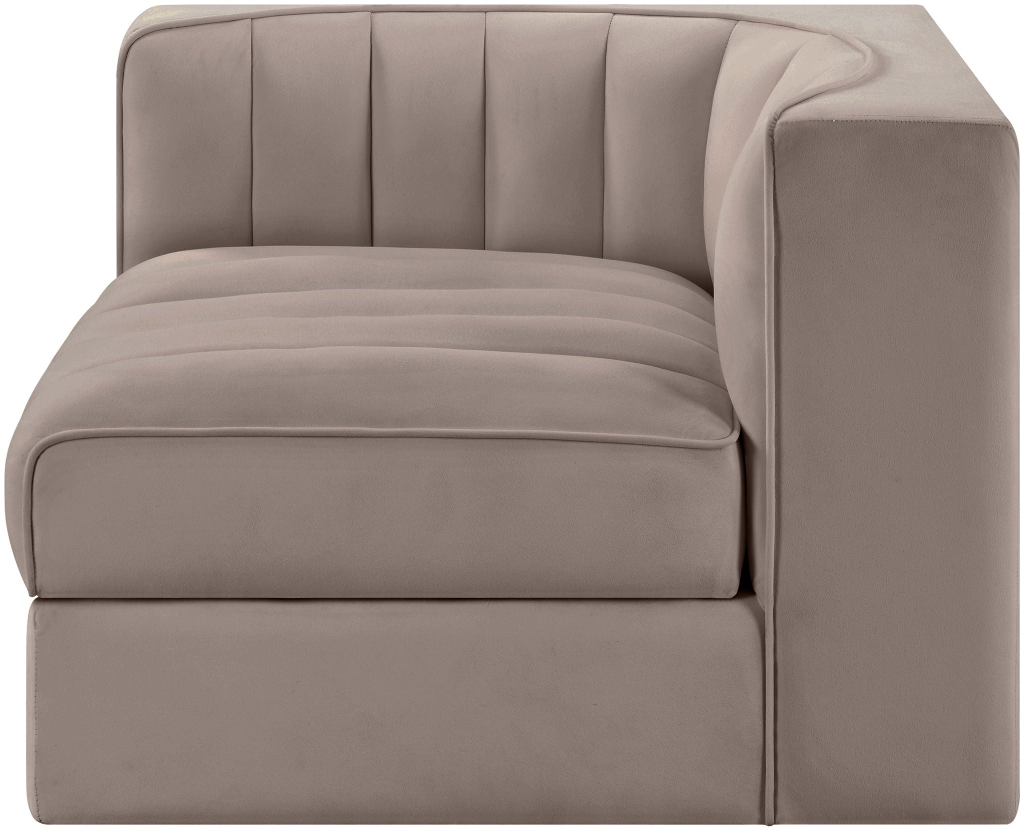 Rummi - Velvet Performance Fabric Upholstered Modular Corner Chair - Urban Living Furniture (Los Angeles, CA)