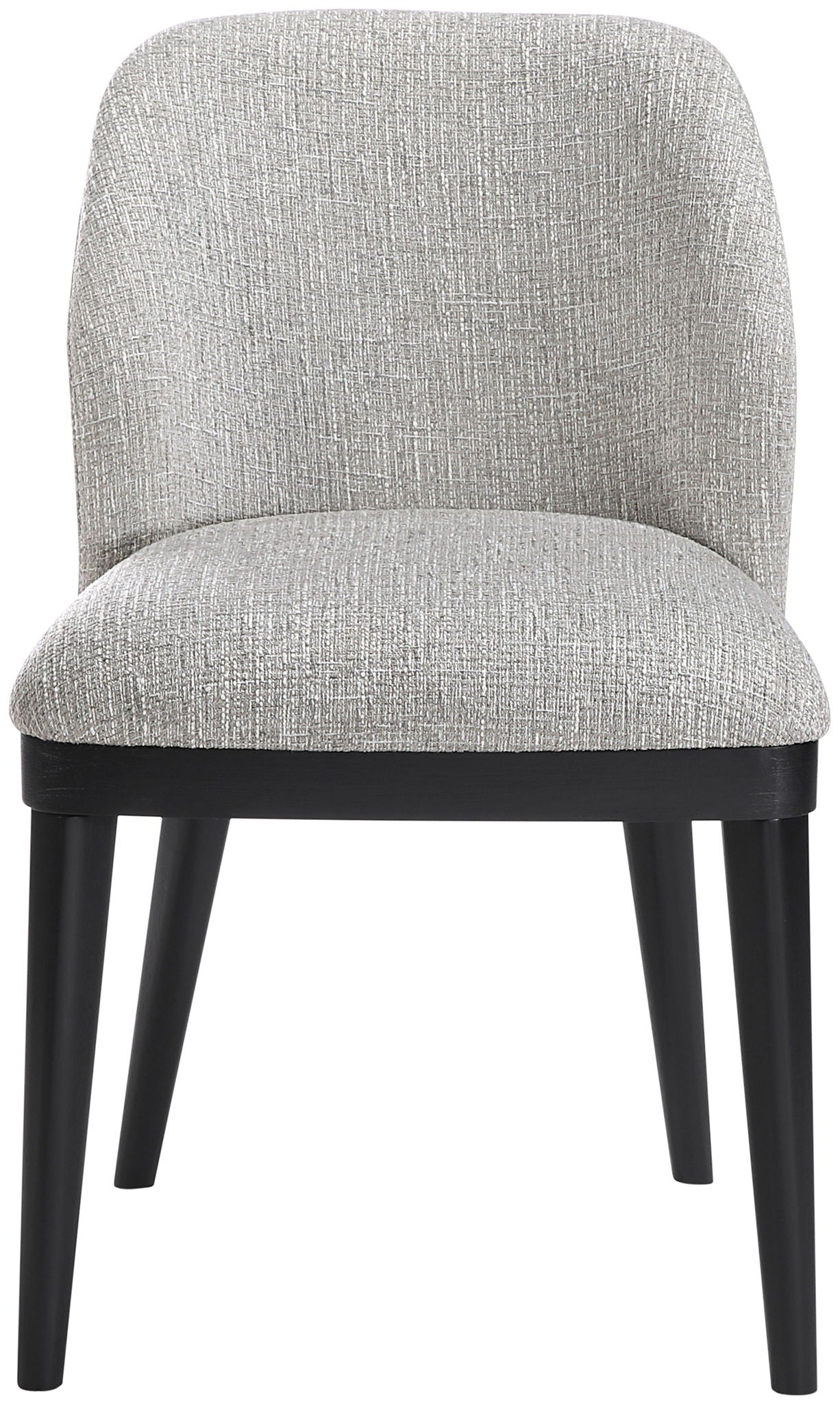 Valeo - Linen Textured Fabric Upholstered Dining Chair (Set of 2) - Painted Black Base - Urban Living Furniture (Los Angeles, CA)