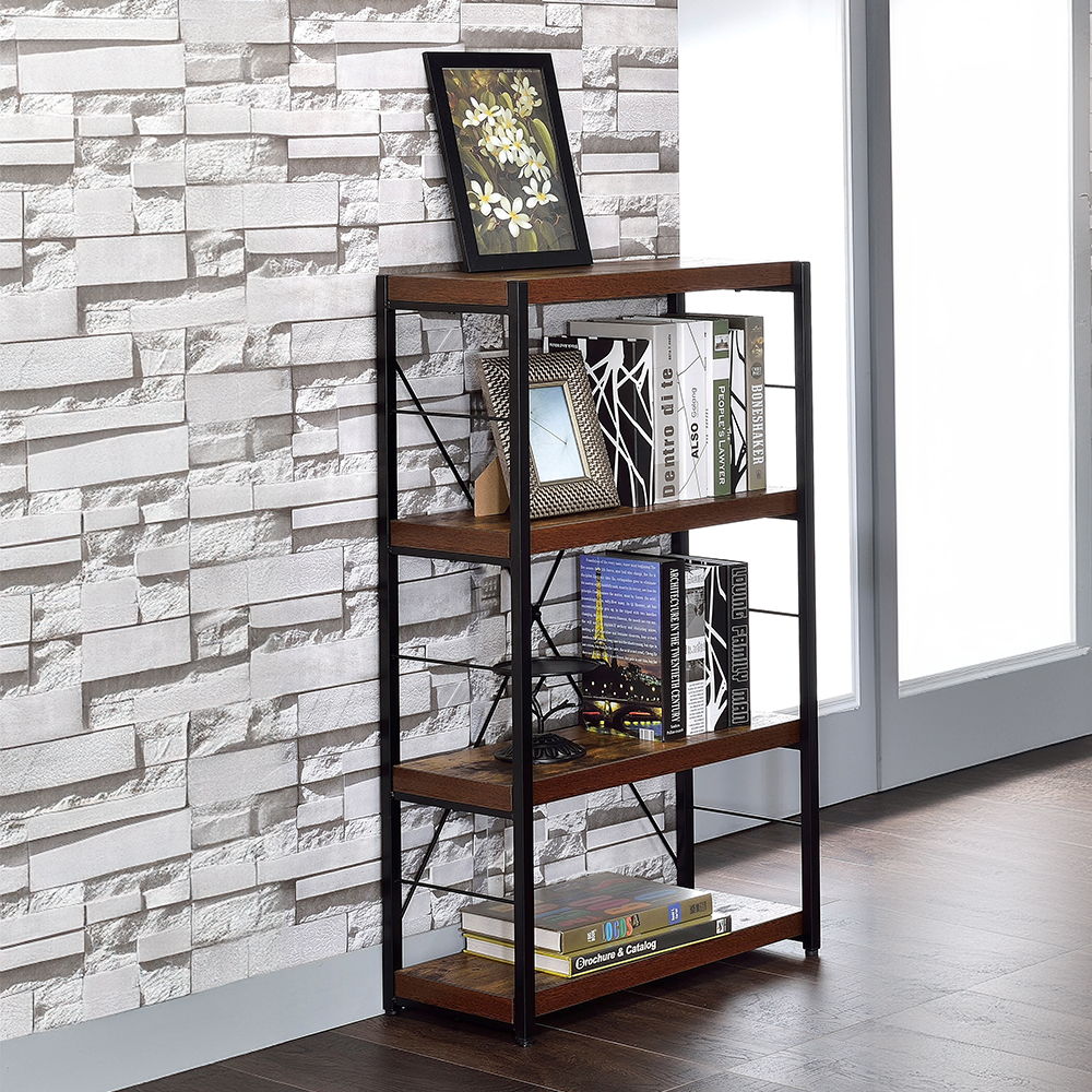 Bob - Bookshelf - Weathered Oak & Black - Urban Living Furniture (Los Angeles, CA)
