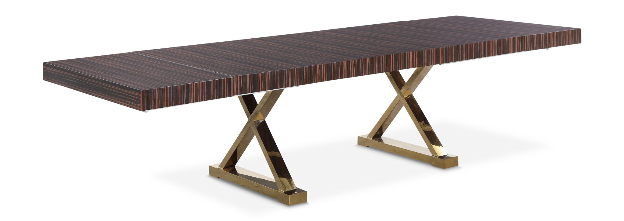 Excel - Extendable Dining Table with Gold Base - Urban Living Furniture (Los Angeles, CA)