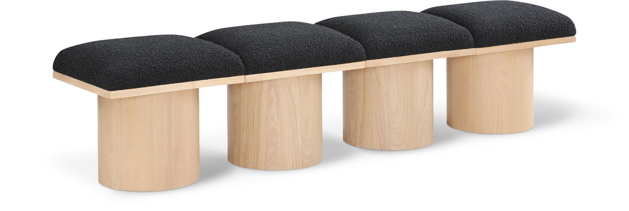Pavilion - 4 Piece Modular Bench With Natural Base - Urban Living Furniture (Los Angeles, CA)