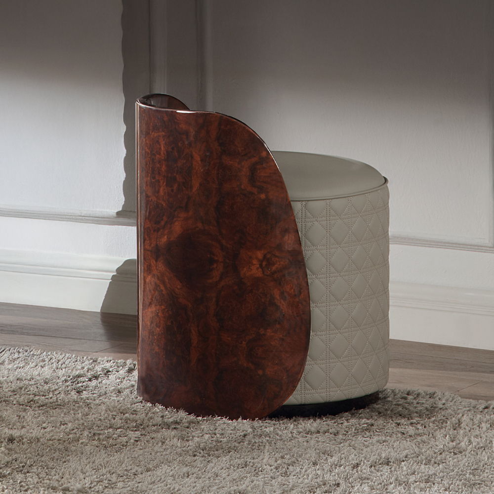 Jamonica - Vanity Stool - Gray & Dark Brown - Urban Living Furniture (Los Angeles, CA)