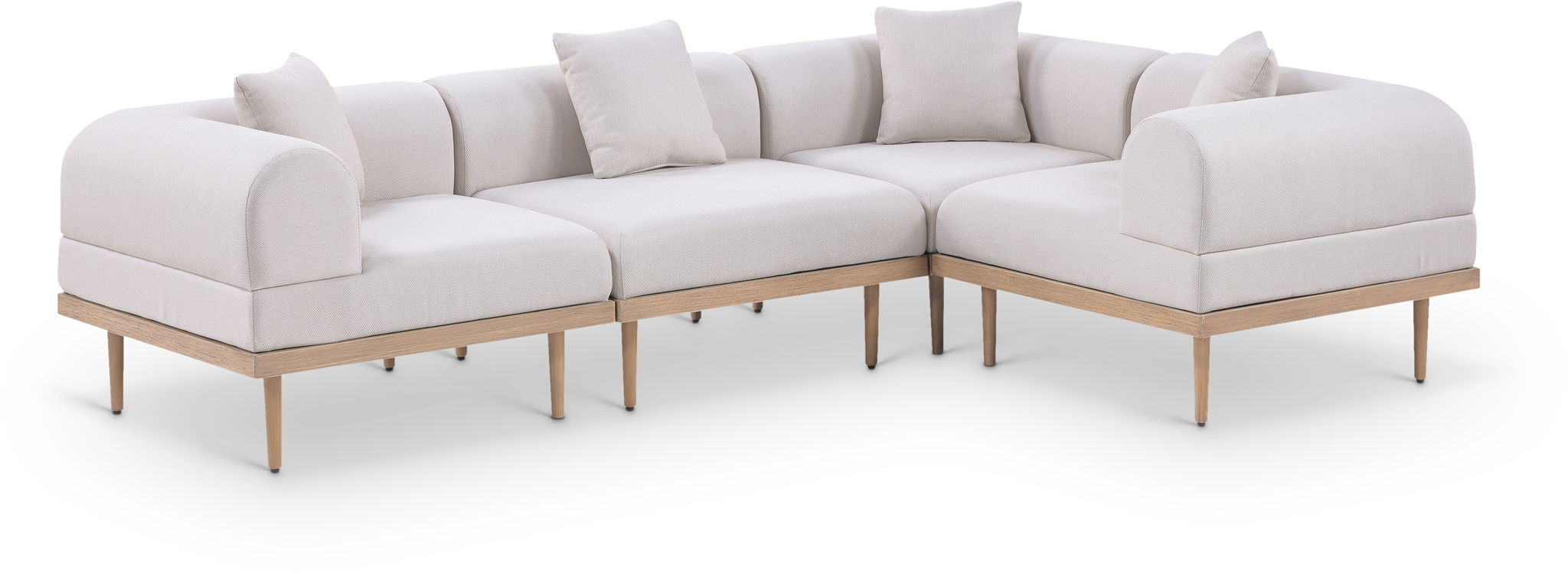 Laguna - 4 Piece 106.5" Upholstered Outdoor Patio Modular Sectional - Urban Living Furniture (Los Angeles, CA)