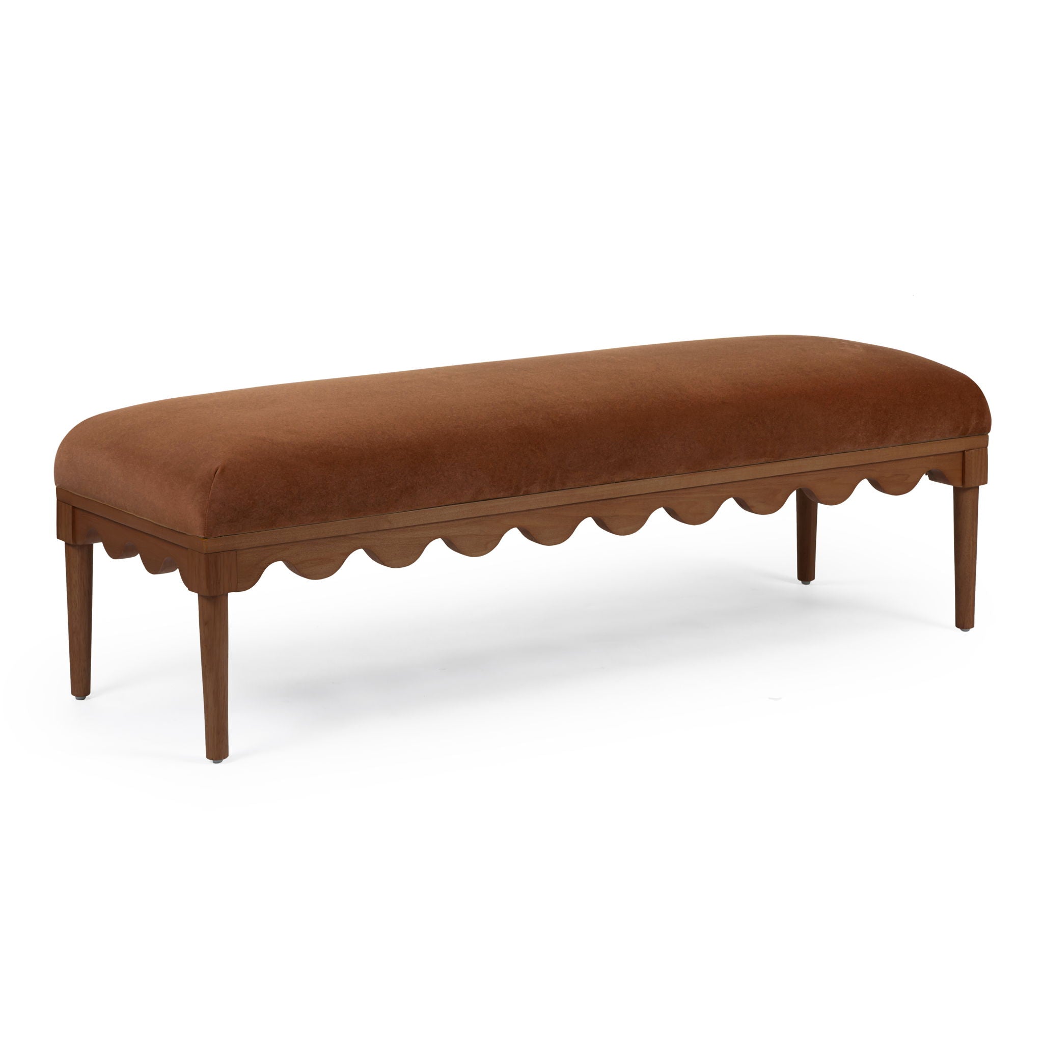 Oodle - Vegan Mohair Bench, Walnut Legs - Urban Living Furniture (Los Angeles, CA)