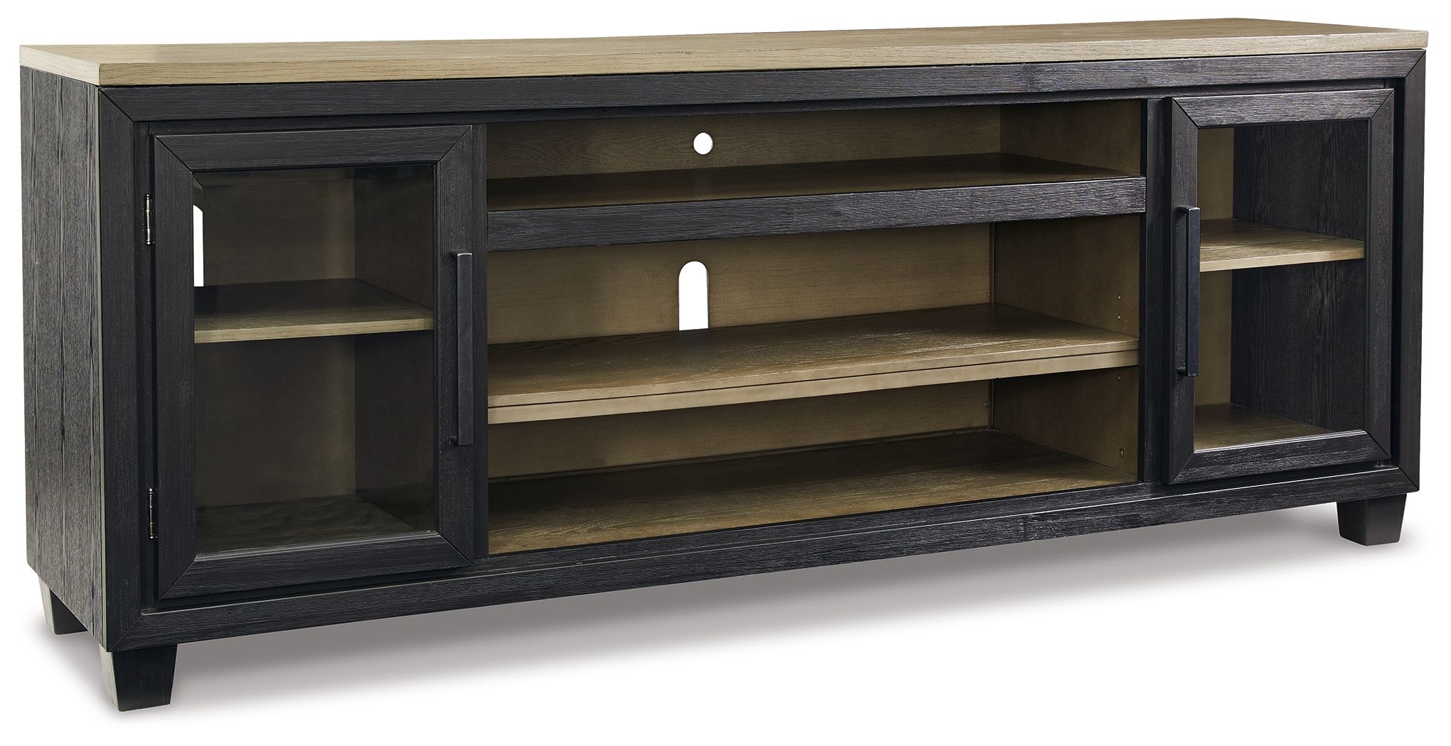 Foyland - Black / Brown - XL TV Stand w/Fireplace Option - Urban Living Furniture (Los Angeles, CA)