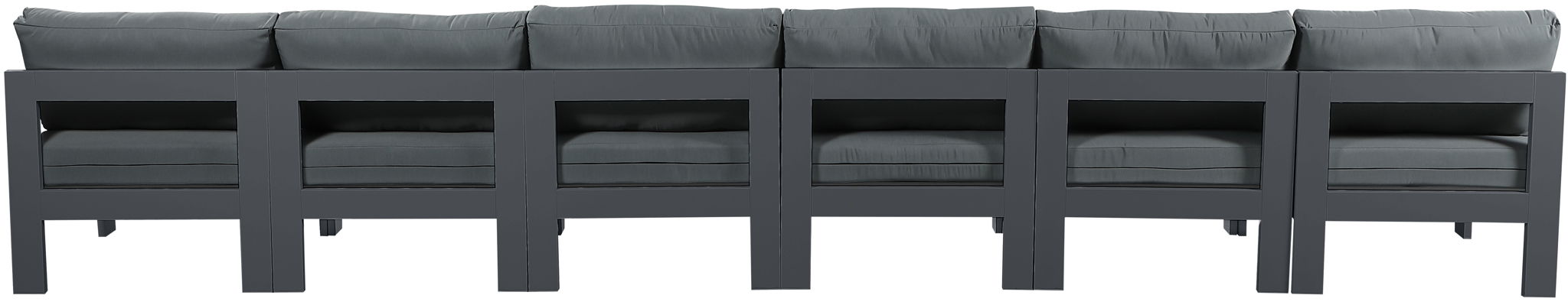 Nizuc - Outdoor Patio 6 Seat Armless Modular Sofa With Gray Frame - Urban Living Furniture (Los Angeles, CA)