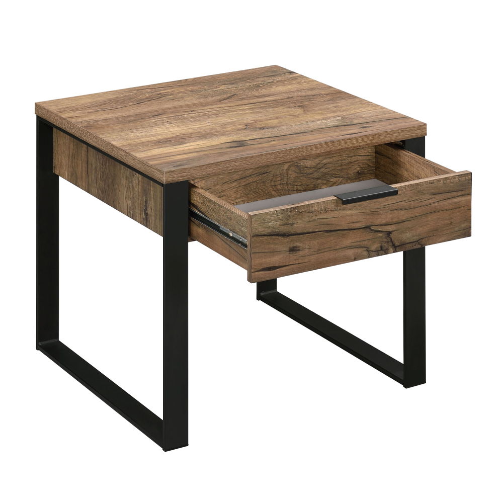 Aflo - End Table - Weathered Oak & Black - Urban Living Furniture (Los Angeles, CA)