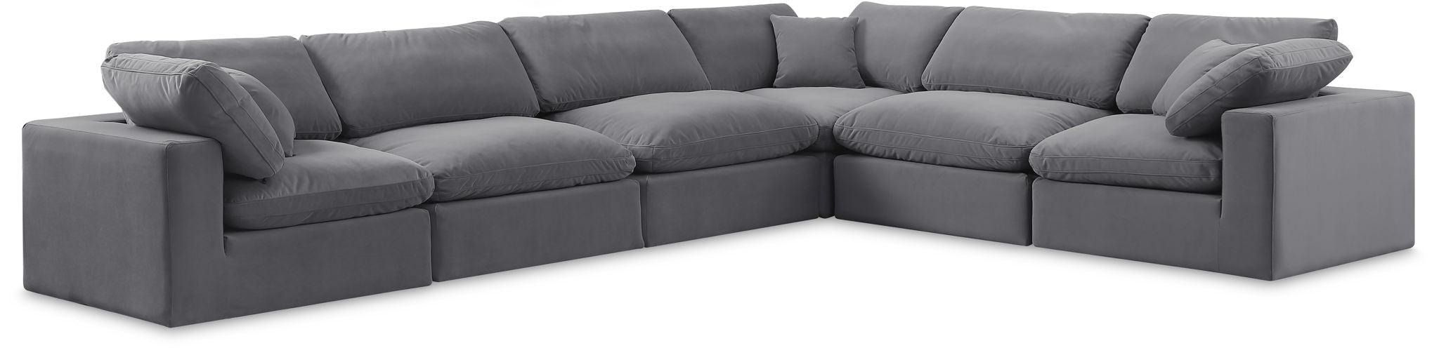 Comfy - 6 Piece Velvet Modular Corner Sectional - Urban Living Furniture (Los Angeles, CA)