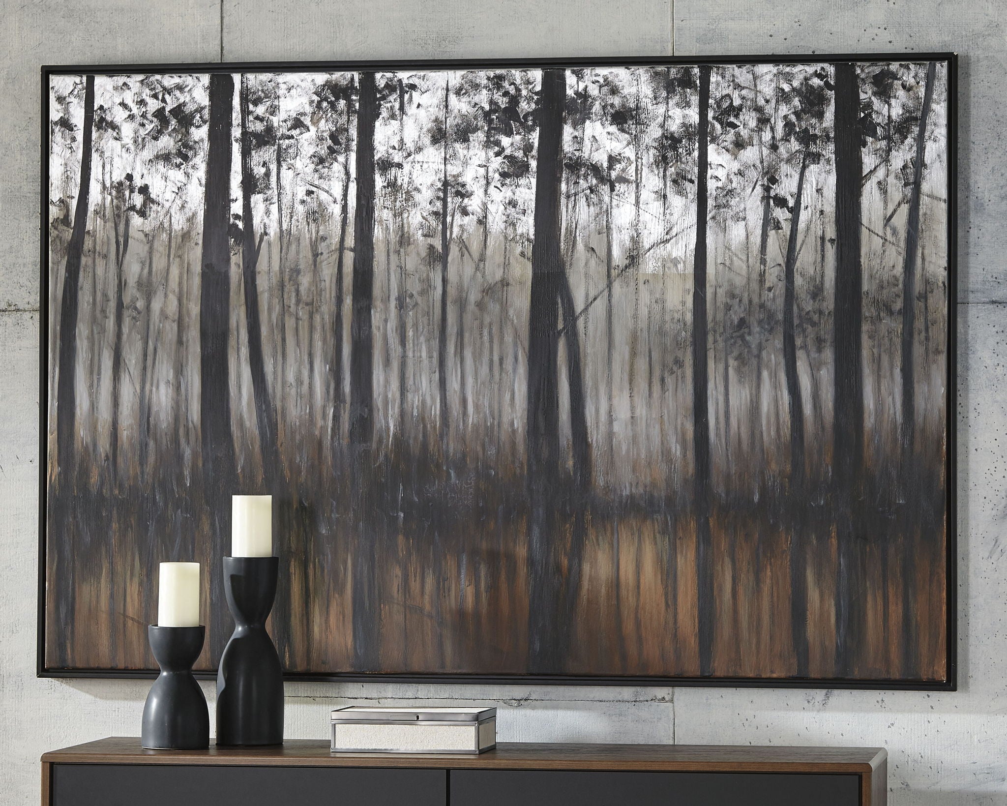 Philyra - Black / Orange / Silver - Wall Art - Urban Living Furniture (Los Angeles, CA)