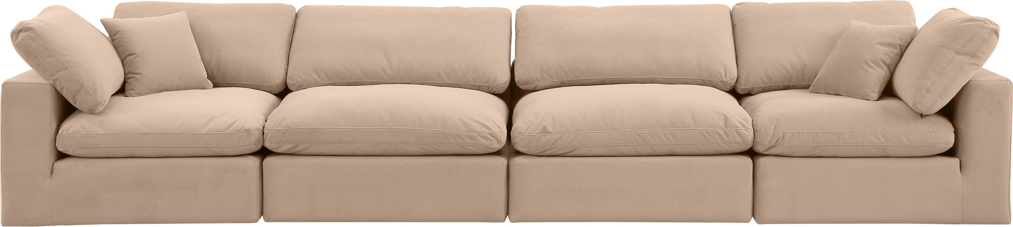 Comfy - Velvet Modular Sofa 4 Seats - Urban Living Furniture (Los Angeles, CA)