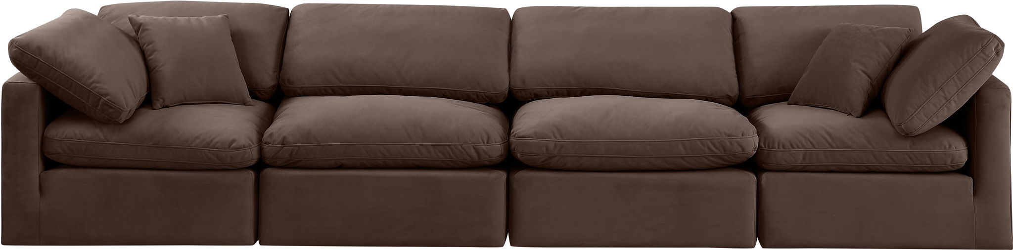 Indulge - Velvet 4 Seat Modular Sofa - Urban Living Furniture (Los Angeles, CA)