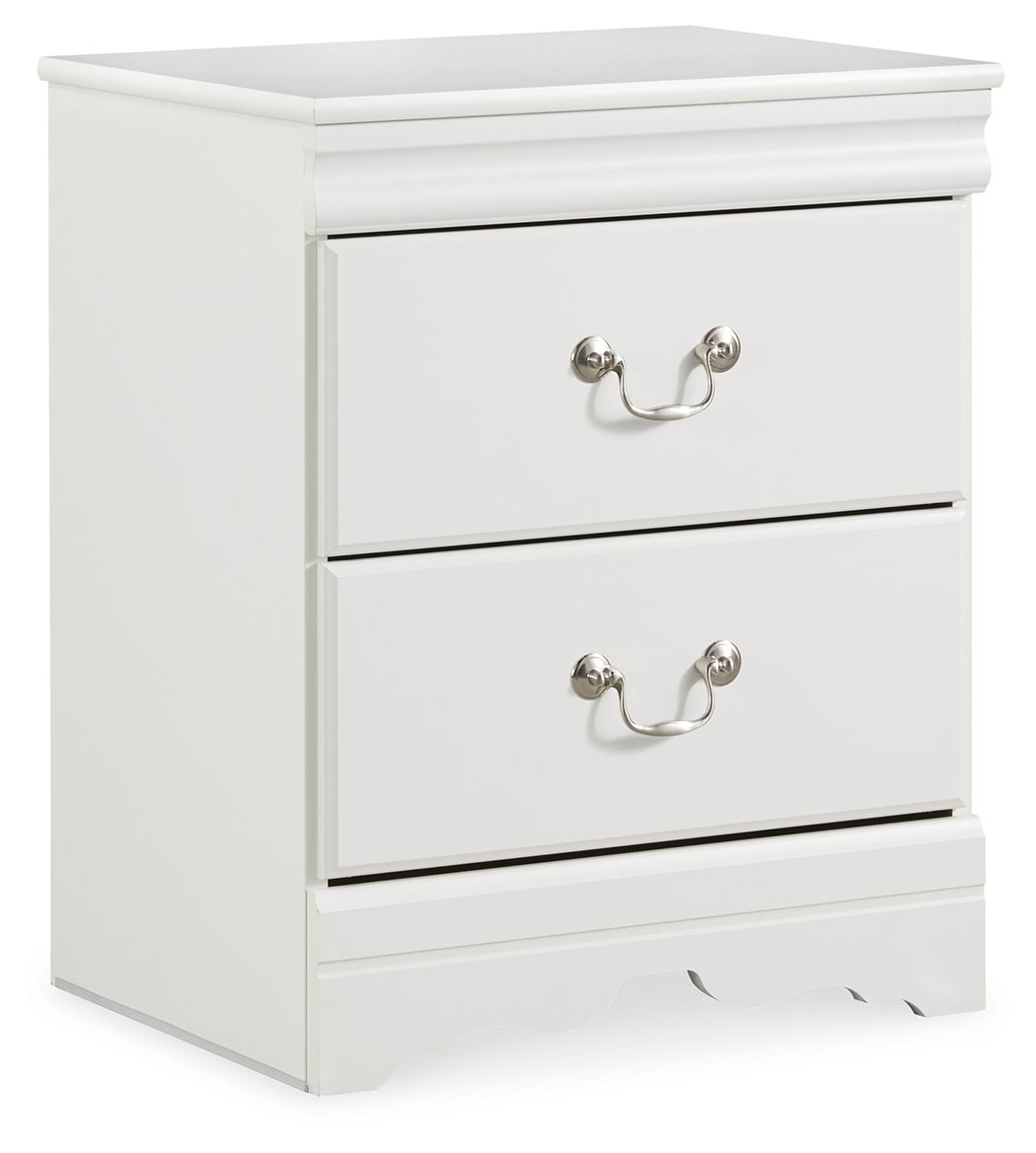 Anarasia - White - Two Drawer Night Stand - Urban Living Furniture (Los Angeles, CA)