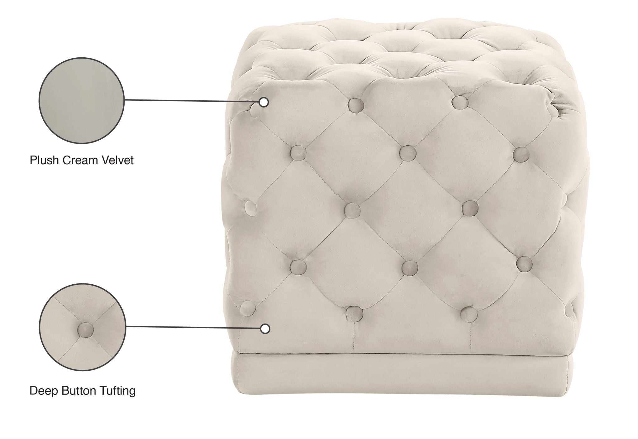 Stella - Stool Ottoman - Urban Living Furniture (Los Angeles, CA)