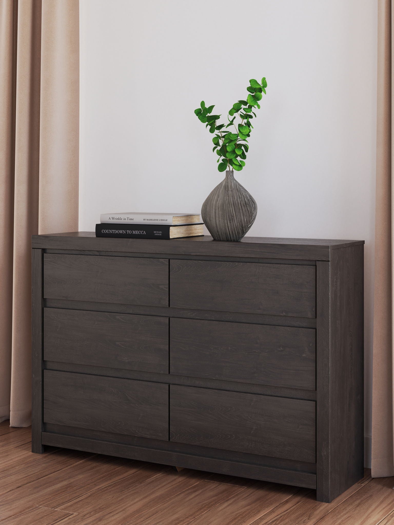 Fraluna - Charcoal - Six Drawer Dresser - Urban Living Furniture (Los Angeles, CA)
