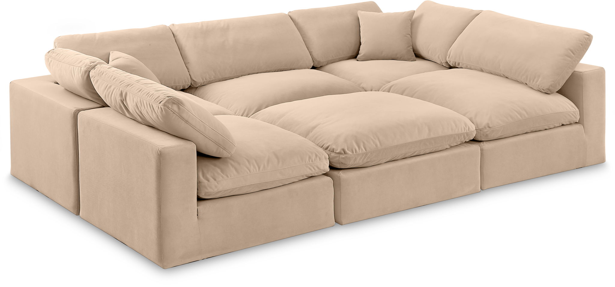 Comfy - 6 Piece Velvet Sectional - Urban Living Furniture (Los Angeles, CA)