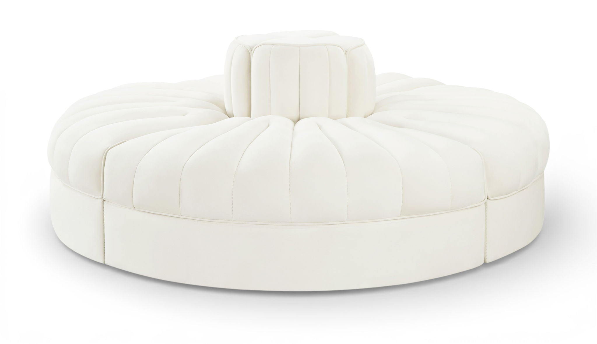 Rummi - Round Velvet Performance Fabric Upholstered 4 Piece Modular Sofa - Urban Living Furniture (Los Angeles, CA)