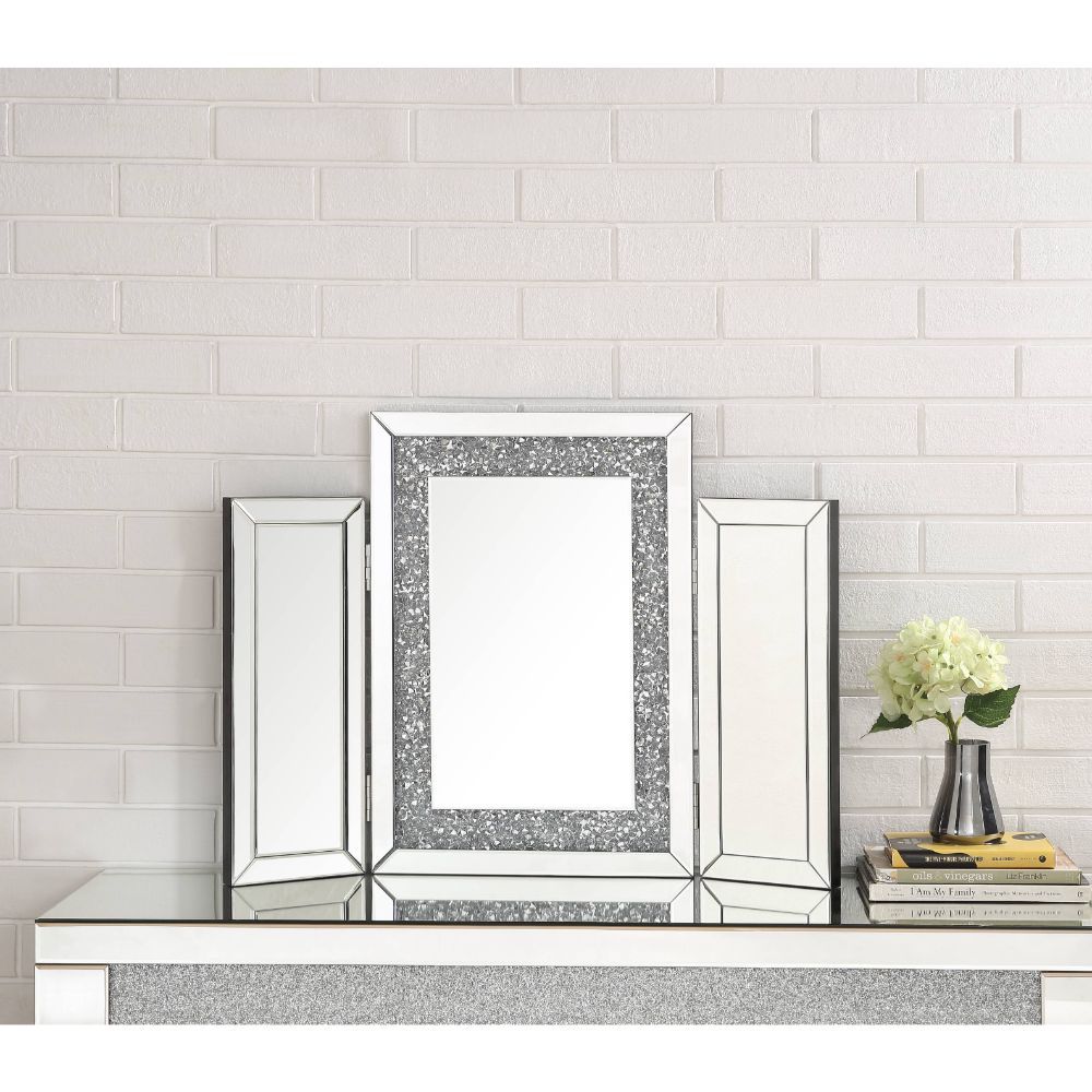 Noralie - 22" Accent Mirror - Mirrored & Faux Diamonds - Urban Living Furniture (Los Angeles, CA)