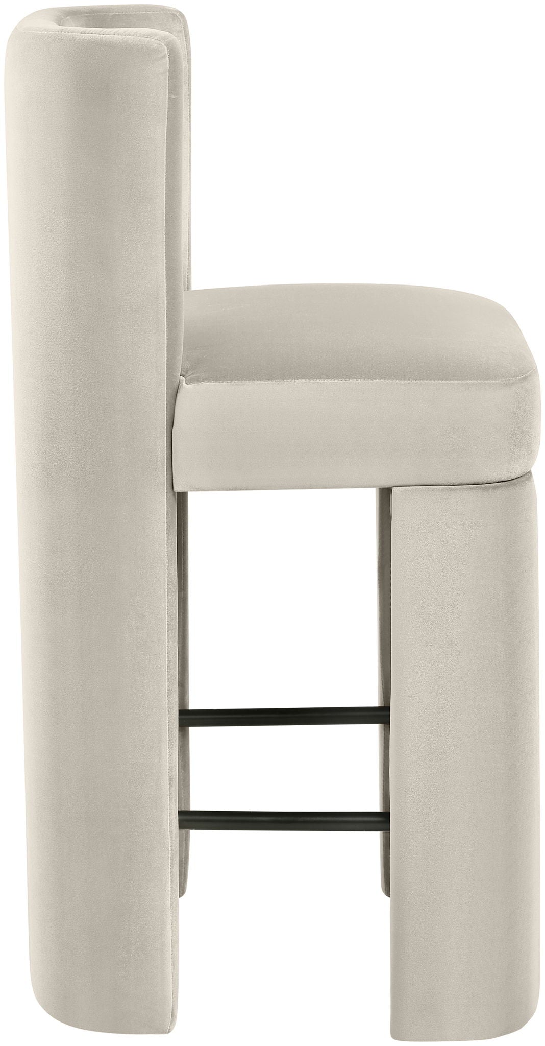 Zuno - Velvet Performance Fabric Upholstered Counter Stool (Set of 2) - Urban Living Furniture (Los Angeles, CA)