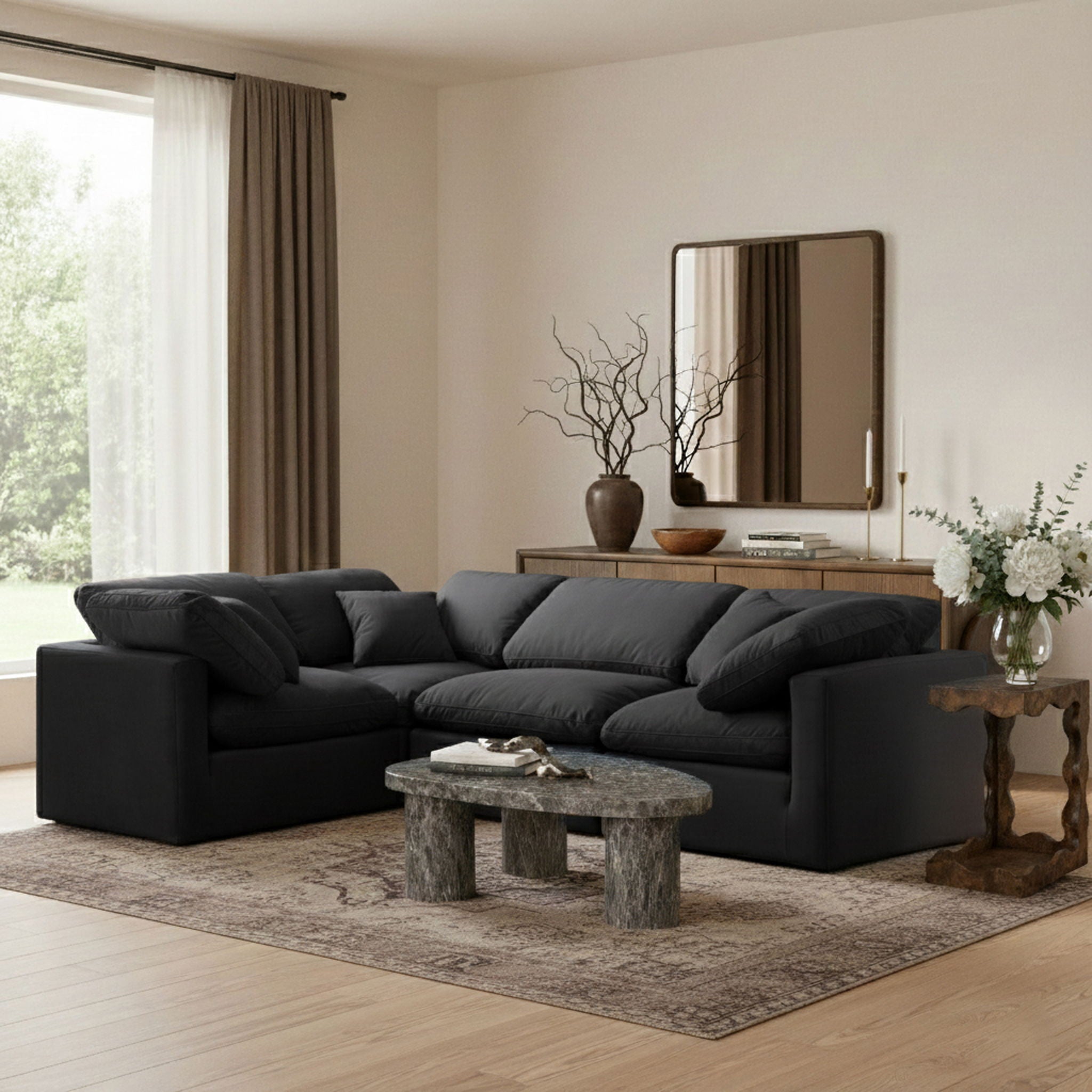 Indulge - Velvet 4 Piece Modular Corner Sectional - Urban Living Furniture (Los Angeles, CA)