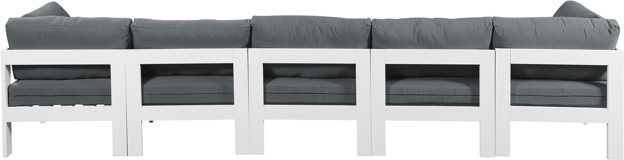 Nizuc - Outdoor Patio 5 Seat Modular Sofa With White Frame - Urban Living Furniture (Los Angeles, CA)