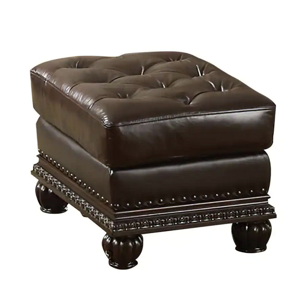 Anondale - Ottoman - Espresso Top Grain Leather Match & Cherry - Urban Living Furniture (Los Angeles, CA)