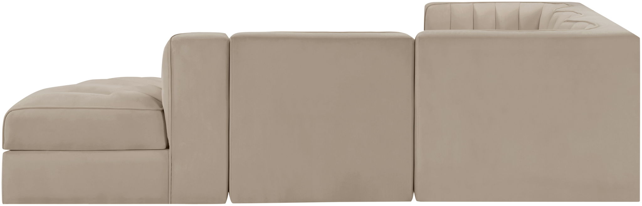 Rummi - Velvet Performance Fabric Upholstered 5 Piece Modular Sectional - Urban Living Furniture (Los Angeles, CA)