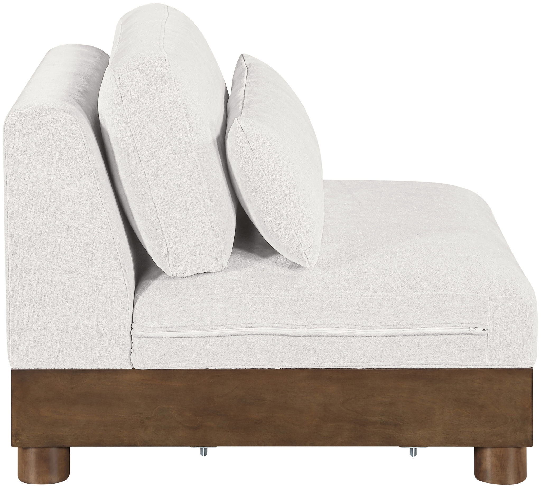 Turin - Chenille Fabric Upholstered Modular Armless Chair - Urban Living Furniture (Los Angeles, CA)