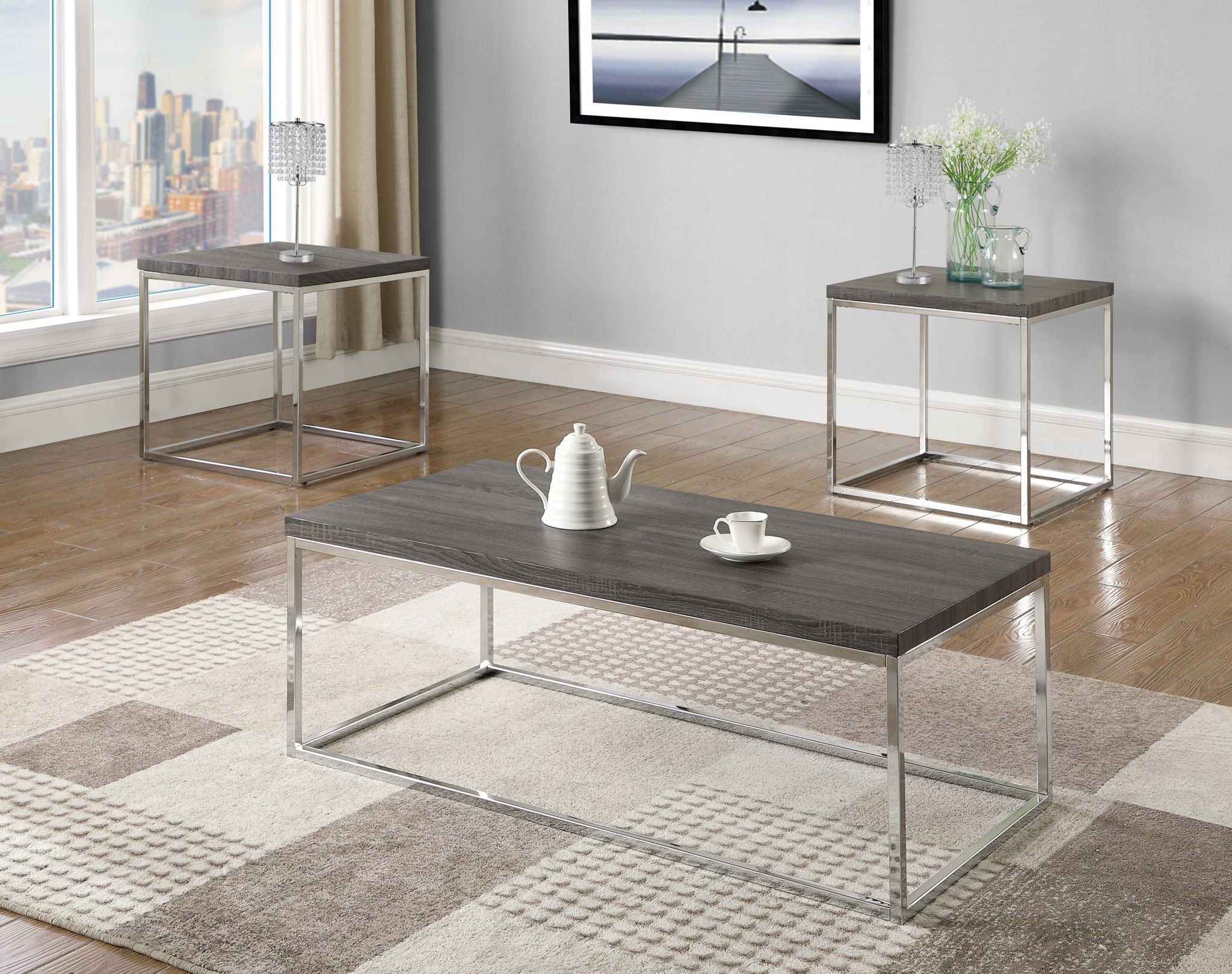 Table Lamp - Chrome - Urban Living Furniture (Los Angeles, CA)