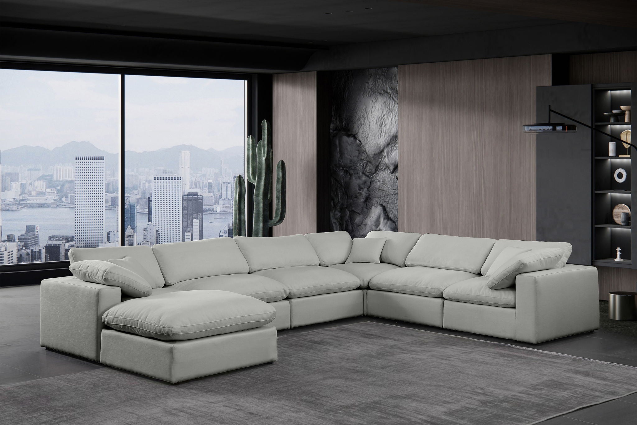 Comfy - 7 Piece Linen Modular Sectional With Chaise - Urban Living Furniture (Los Angeles, CA)