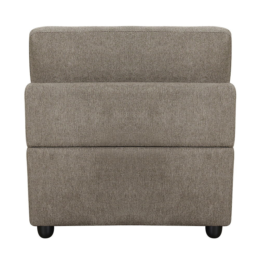 Rylie - Modular Armless Chair With Pillow - Brown Linen - Urban Living Furniture (Los Angeles, CA)