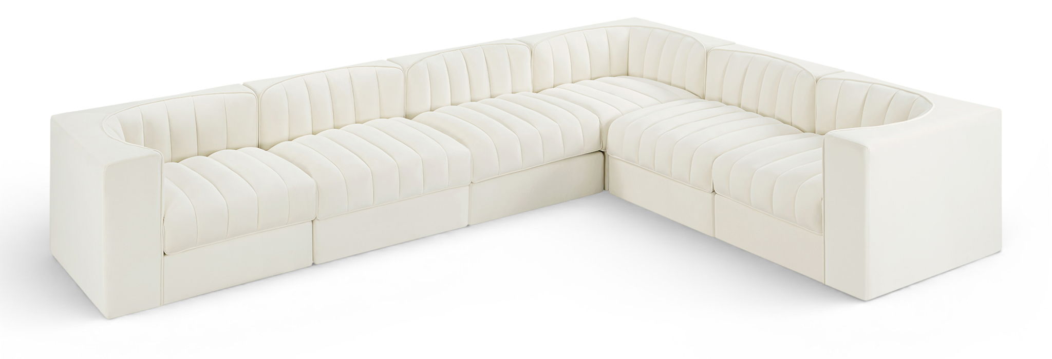 Rummi - Velvet Performance Fabric Upholstered 6 Piece Modular Sectional - Urban Living Furniture (Los Angeles, CA)