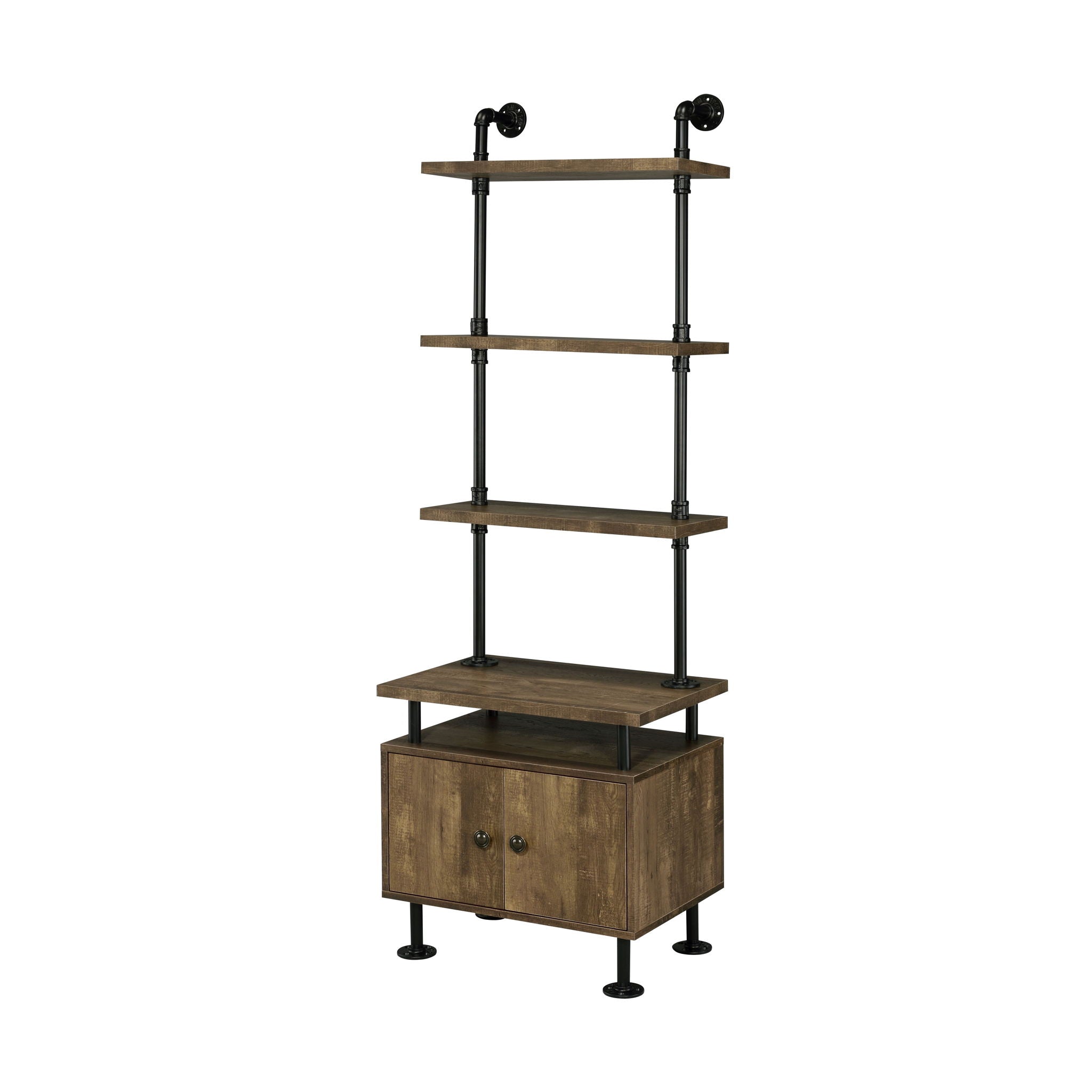 Ensata II - TV Stand Side Pier - Rustic Oak & Black - Urban Living Furniture (Los Angeles, CA)
