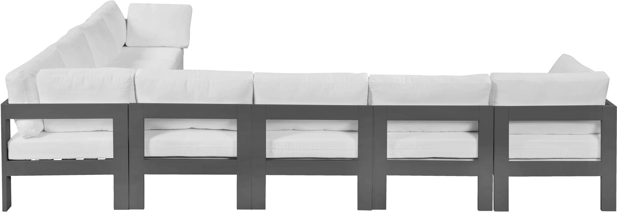 Nizuc - Outdoor Patio 8 Piece Modular Sectional With Gray Frame - Urban Living Furniture (Los Angeles, CA)