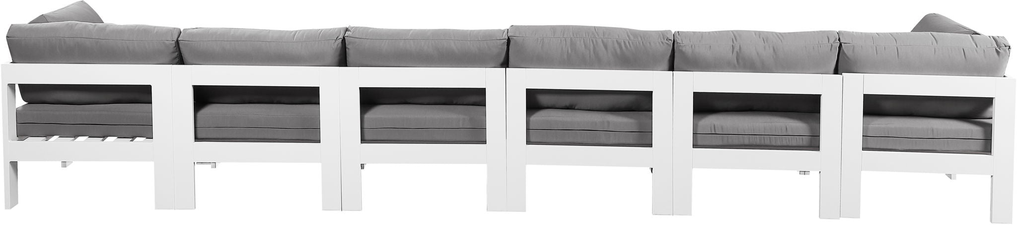 Nizuc - Outdoor Patio 6 Seat Modular Sofa With White Frame - Urban Living Furniture (Los Angeles, CA)